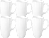 Wilmax Porzellantassen Set mit Griffen 6er Set Weiß 630ml WL-993093/A6